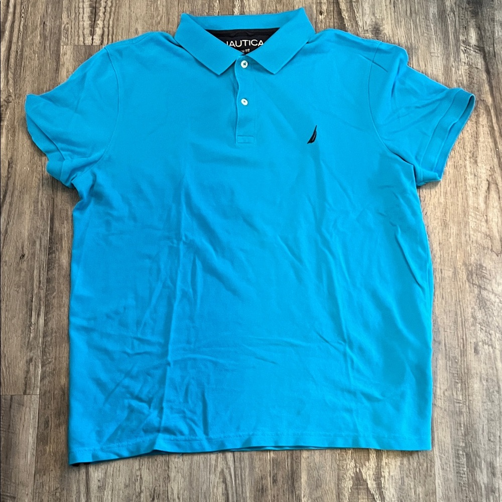 Nautica Men's Bright Blue Polo Shirt